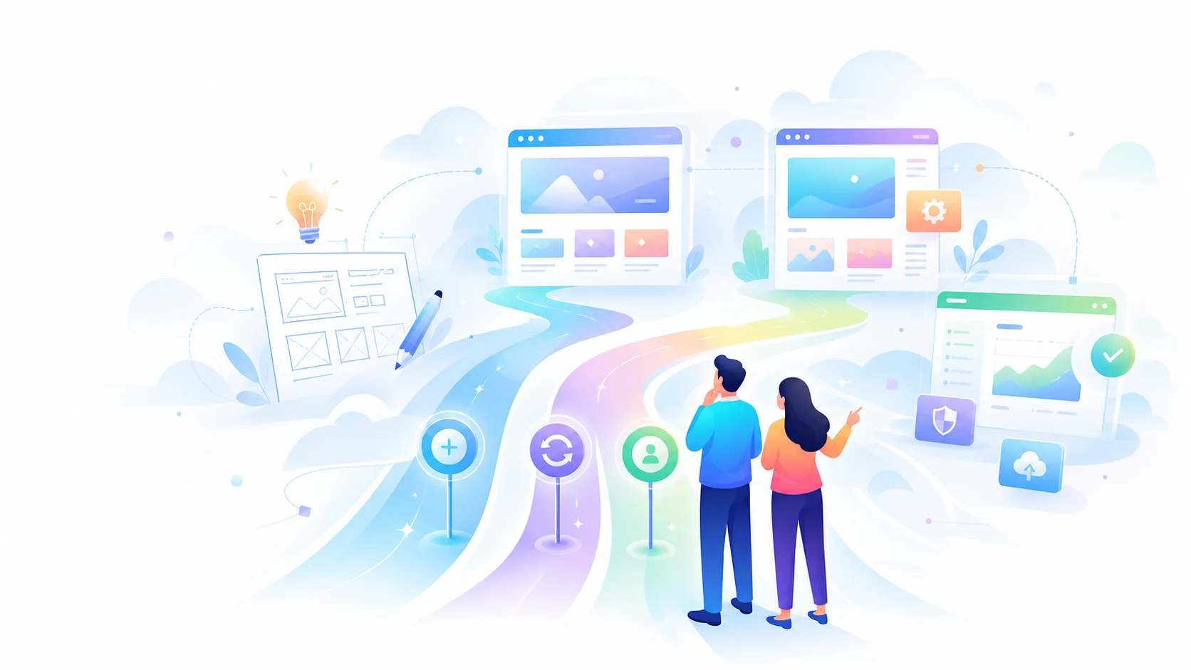Paths from a website idea toward new build, rebuild, and management options