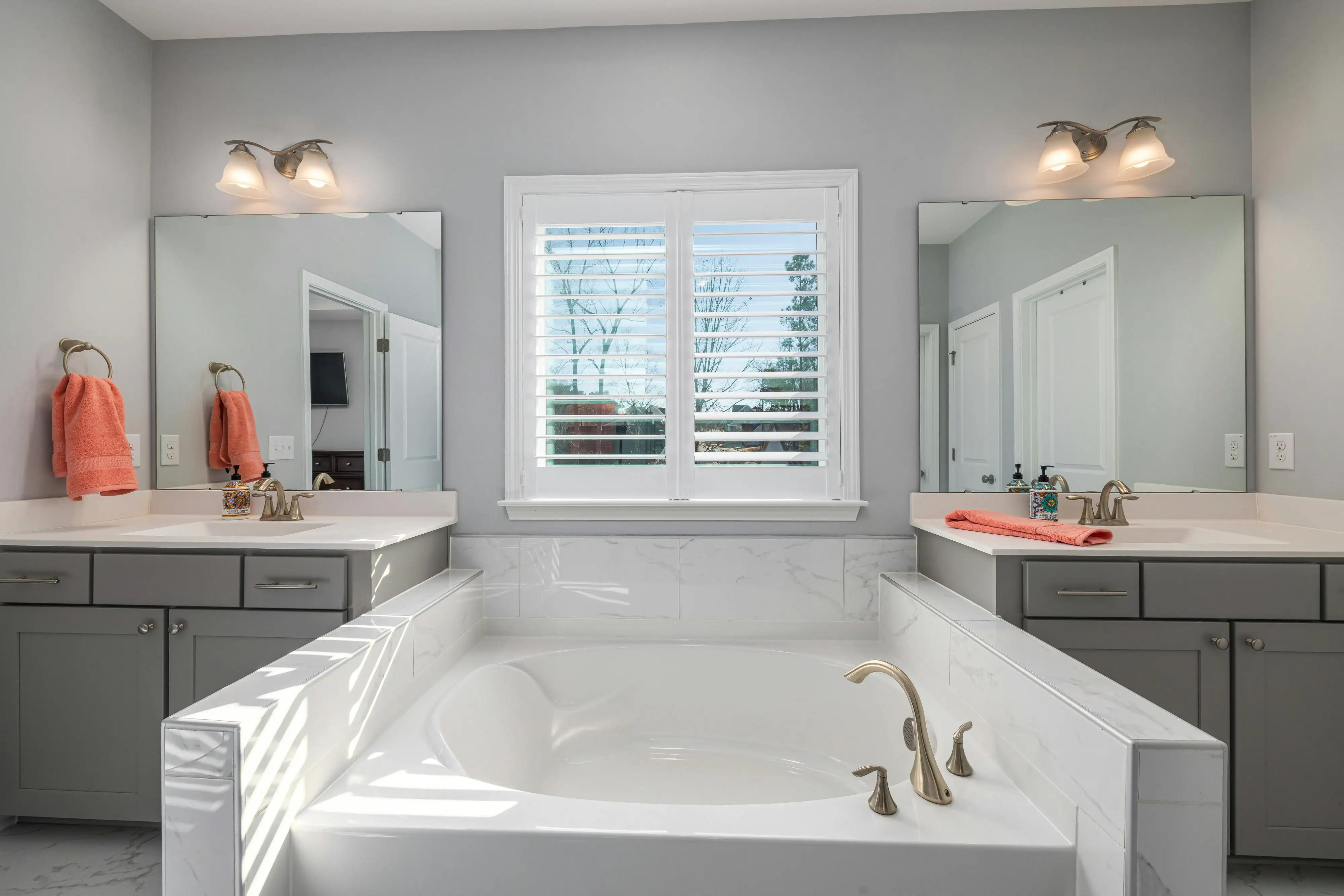 Renovated master bathroom